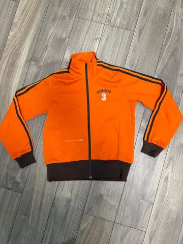 adidas 오렌지 집업 저지 S