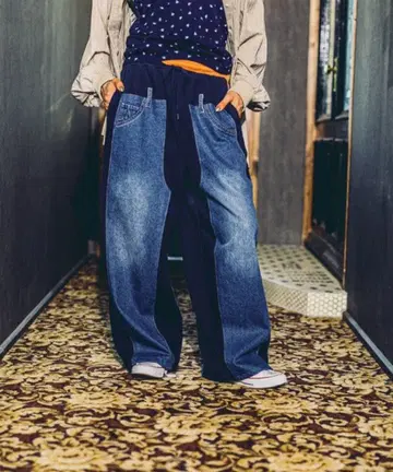 niko and - MODE NORM CORE 데님 패치워크 팬츠 M