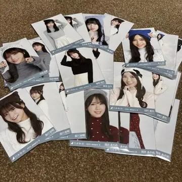 노기자카46 고양이 귀 니트 모자 브로마이드 40장 묶음 판매