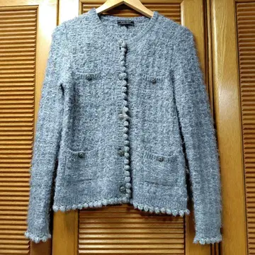 DUAL VIEW 듀얼뷰 라메 니트 가디건 자켓 40