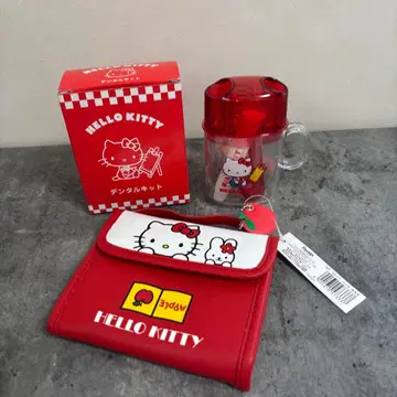 헤이세이 레트로 헬로키티 지갑 칫솔 세트 2000년 제조 미사용 새상품