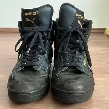 [신발 묶음 할인 가능] PUMA CAT 레오파드 무늬 하이컷 28cm