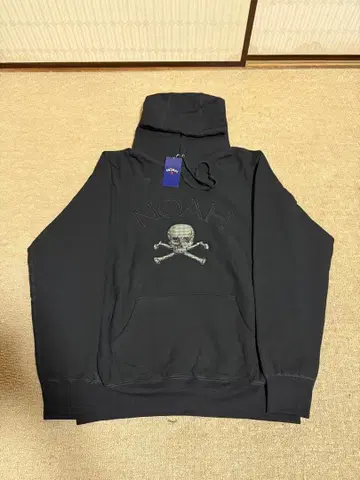 NOAH 스컬 자수 블랙 후드티 택 포함 새상품