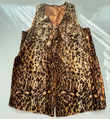 80s 90s 표범 무늬 베스트 레오파드 vintage