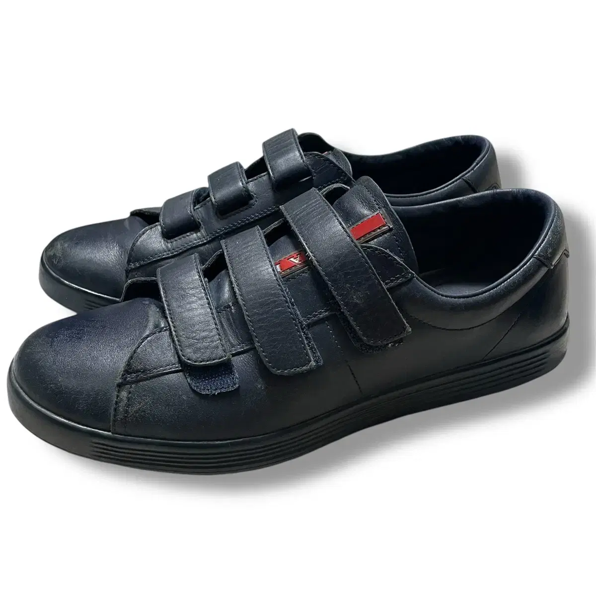 PRADA SPORT velcro leather shoes black 【公式通販】
