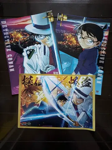 명탐정 코난 괴도 키드 쿠라스시 A3 클리어 포스터 3장 세트