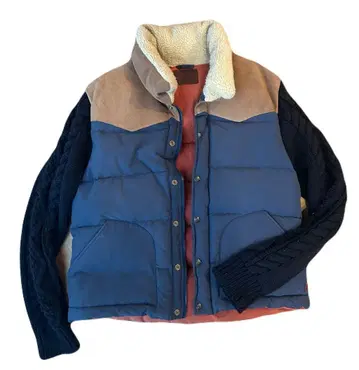 SCOTCH & SODA 다운 자켓 XL 네이비/베이지