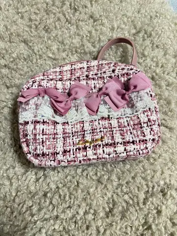 로디스포토 리본 포함 핑크 숄더백