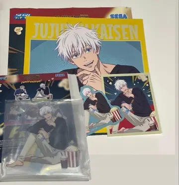 주술회전 세가 럭키 쿠지 아크릴 스탠드 스티커 세트 고죠 사토루