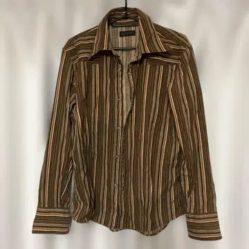 스트라이프 코튼 긴팔 셔츠 M 사이즈 빈티지