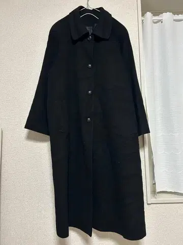 캐시미어 100% 블랙 롱 코트 17호