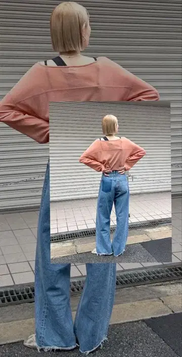 Ungrid 허리 턱 디자인 리메이크 데님 M 리바이스