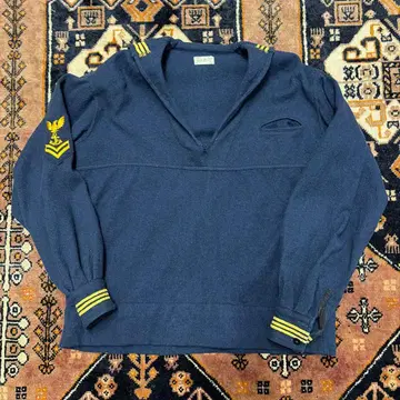 70s 80s 마린 빈티지 네이비 세일러 해군 상의