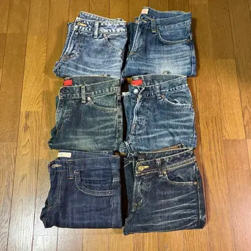 데님 팬츠 6개 세트 리메이크 핸드메이드
