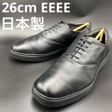 금곡 제화 폭넓은 비즈니스 슈즈 26cm 4E 블랙 가죽 일본제