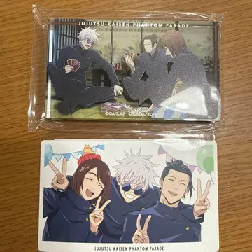 주술회전 팬 파레 복권 아크릴 블록 환영야행 카드 사시스 고죠 사토루