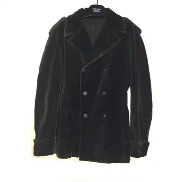 TORNADOMART 벨로아 자켓 짙은 갈색 빈티지풍 테일러드