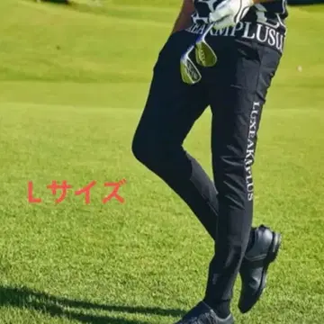 사이드 로고 슈퍼 스트레치 롱 팬츠 슬랙스 남성용 골프 블랙