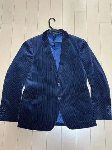 Gian Larini 네이비 코듀로이 테일러드 자켓