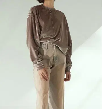 VIVAMUS LOOSE-FIT LOGO SWEAT GRAY BEIGE