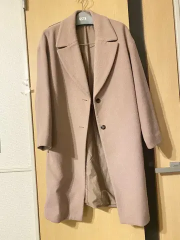 GU 더스티 핑크 체스터 코트 롱 기장