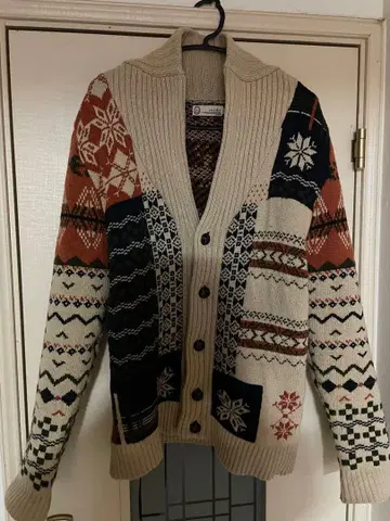 ENGUOULIN 노르딕 무늬 가디건 L