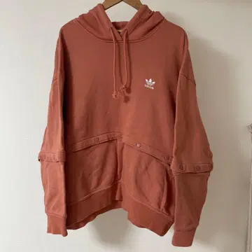 adidas 후드 부착 후드티 M 핑크