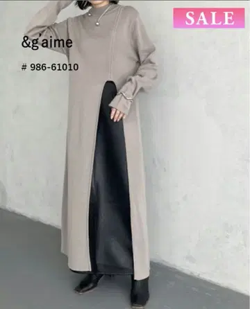 &g'aime 앙제므 커브 슬릿 니트