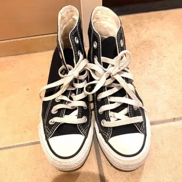 올스타 블랙 하이컷 스니커즈