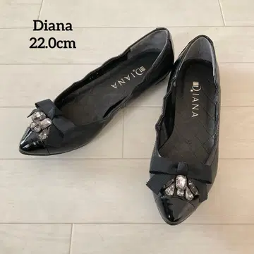 Diana 다이애나 플랫슈즈 로우힐 펌프스 리본 비쥬 블랙