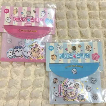 한국 한정판 치이카와 (먼작귀) 플레이크 씰 세트 2종 세트