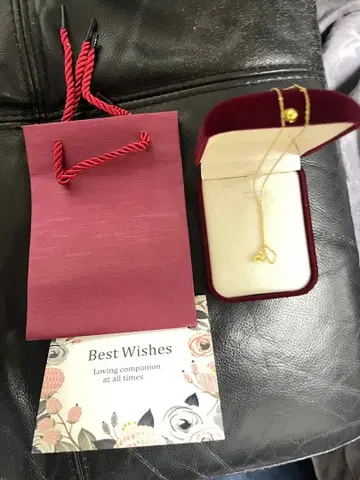 Best Wishes 골드 목걸이