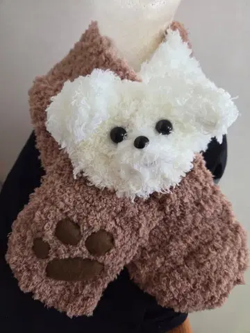 말티즈 콩시바 디자인 복슬복슬 머플러