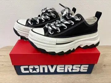 [ CONVERSE ] 통굽 스니커즈 블랙/화이트 23