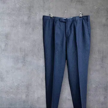 새상품급 Incotex 인코텍스 슬랙스 파랑 블록 체크 사이즈 48