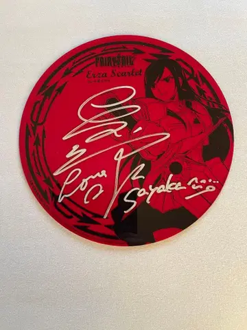 페어리 테일 오하라 사야카 씨 친필 사인 플레이트 엘자 스칼렛