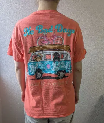 No Bad Days 셔츠 오렌지 M 사이즈
