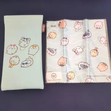 Zoff 치이카와 (먼작귀) 안경 케이스 멀티 크로스 안경닦이