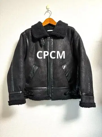 CPCM B-3 페이크 무스탕 보아 자켓 블랙