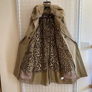 LEPSIM 트렌치코트 퍼 포함 라이너 포함 카멜