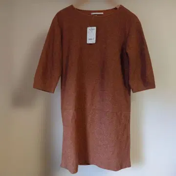 URBAN RESERCH 코쿤 원피스 카멜 브라운 7부 소매