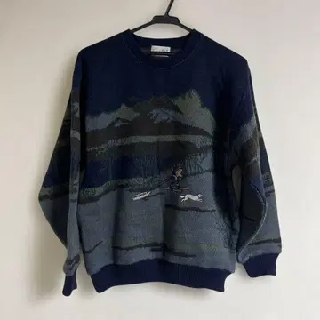 sun ALK 자수 니트 스웨터 빈티지 일본제