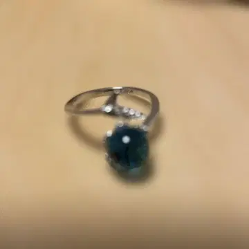 파란색 보석 실버 반지, 피쉬테일, S925 각인 있음 세련됨