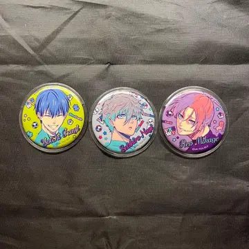 블루 록 AGF Anique 캔뱃지 3점