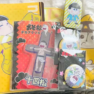 오소마츠 6쌍둥이 쥬시마츠 굿즈 7점 토트백 클리어 파일 아크릴 스탠드