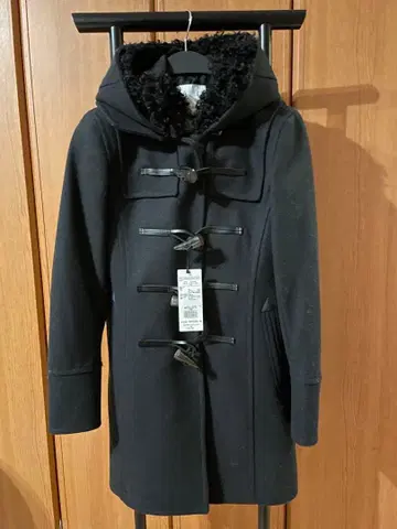 새상품급 LOVELESS 네이비 더플 코트 34