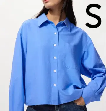 새상품급 UNIQLO x JW ANDERSON 옥스퍼드 셔츠 S 파랑