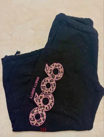 9090girl OG 로고 글리터 스웻 팬츠