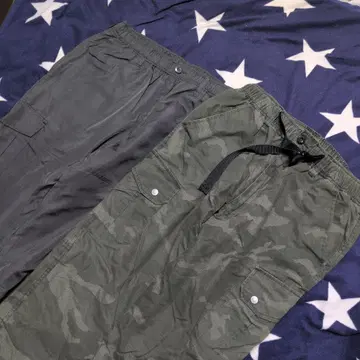 속기모 카고 팬츠 2색 세트 M 사이즈 방한