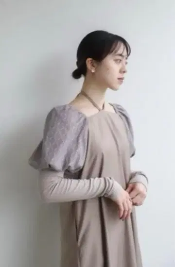 MARTE sahara 피오니 버드 자카드 원피스 작은 키